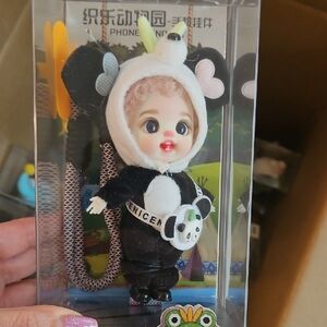 Cute Panda Costume Baby Doll - Black and White Kids Toy